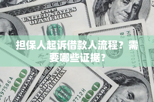 济南担保人起诉借款人流程?需要哪些证据? 济南担保人起诉借款人流程?需要哪些证据?