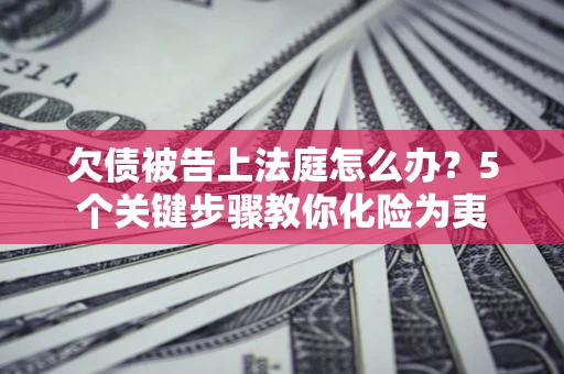 济南欠债被告上法庭怎么办？5个关键步骤教你化险为夷