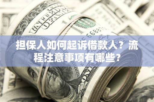济南担保人如何起诉借款人？流程注意事项有哪些？